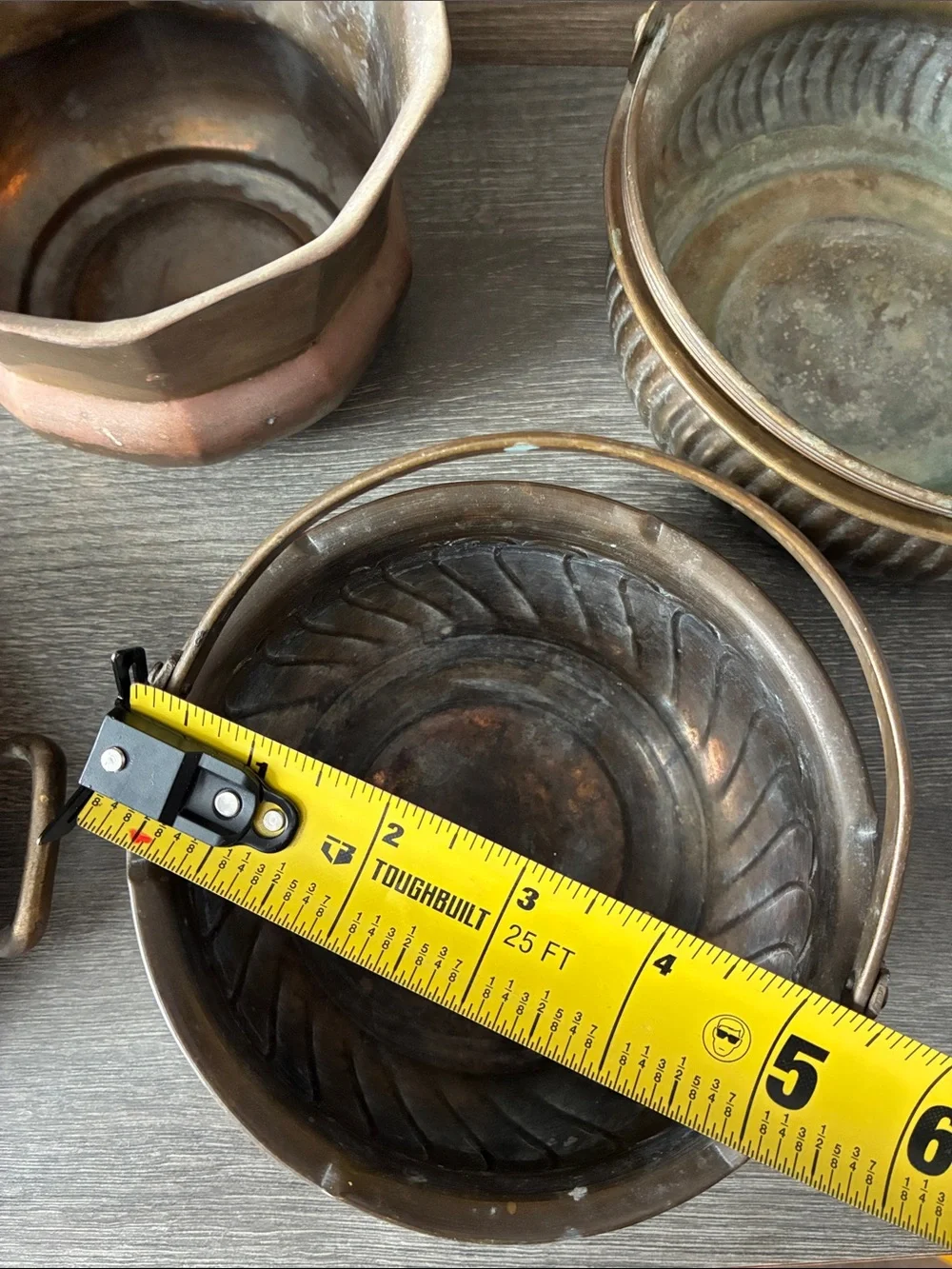 Brass Pots, Bowls with Handles and Lidded Brass Sugar Bowl or Trinket Dish